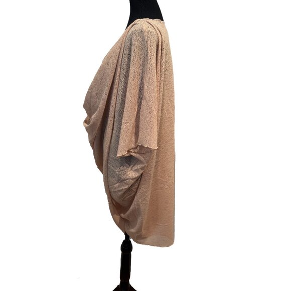 NWT Colleen Lopez Tan Handkerchief Tunic Top Draped Blouse Size 2X/3X Plus - Picture 3 of 6